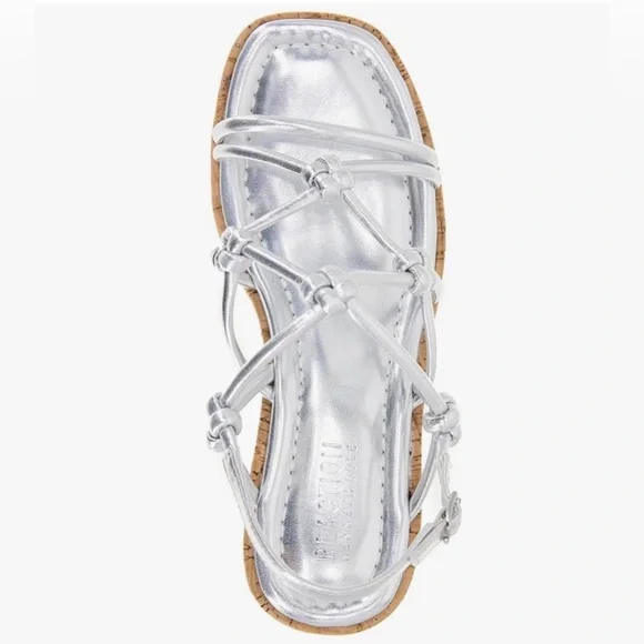 NWT Kenneth Cole REACTION Essa Knots IN Metallic Silver, Size 9 - Picture 5 of 11